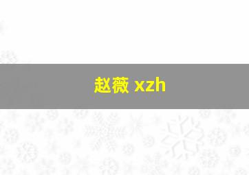 赵薇 xzh